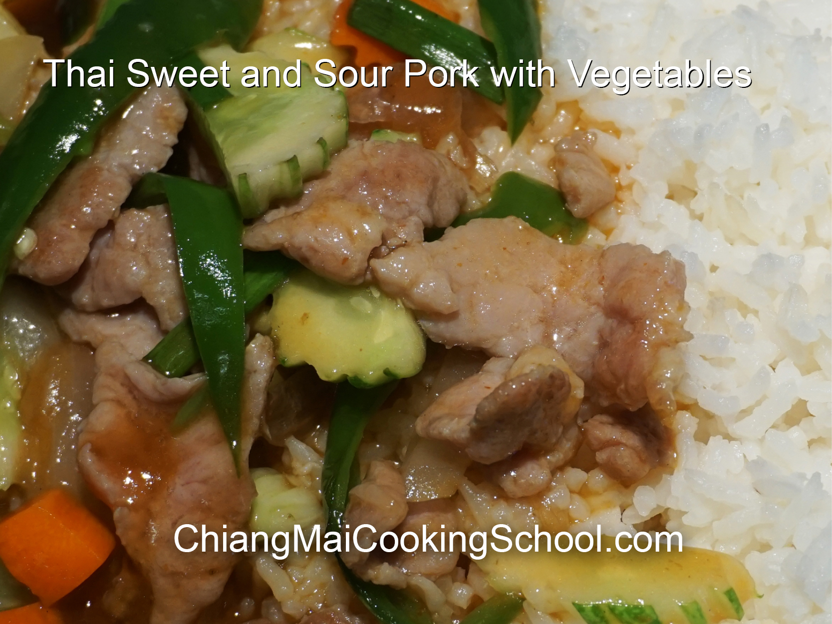 Delicious Thai Style Sweet and Sour Pork from Chiang Mai Cooking School